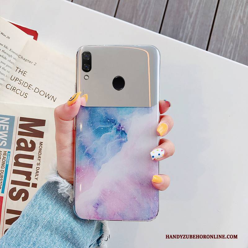 Hülle Samsung Galaxy M20 Kreativ Schwer Anti-sturz, Case Samsung Galaxy M20 Weiche Lila Spiegel