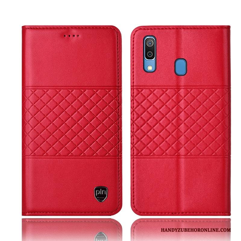 Hülle Samsung Galaxy M20 Lederhülle Handyhüllen Anti-sturz, Case Samsung Galaxy M20 Schutz Schwarz