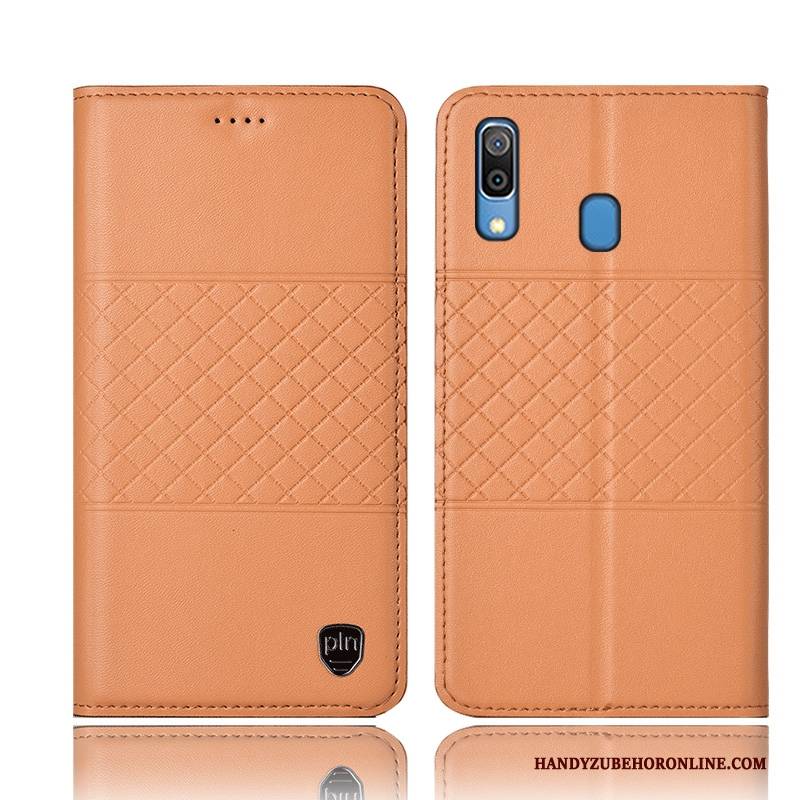 Hülle Samsung Galaxy M20 Lederhülle Handyhüllen Anti-sturz, Case Samsung Galaxy M20 Schutz Schwarz