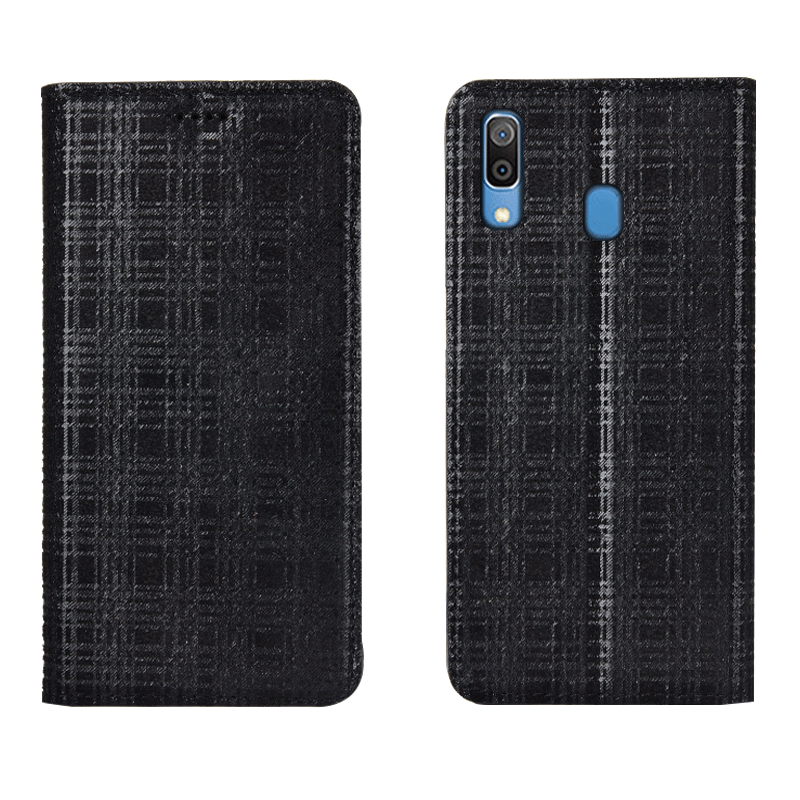 Hülle Samsung Galaxy M20 Schutz Kariert Anti-sturz, Case Samsung Galaxy M20 Folio Handyhüllen Muster