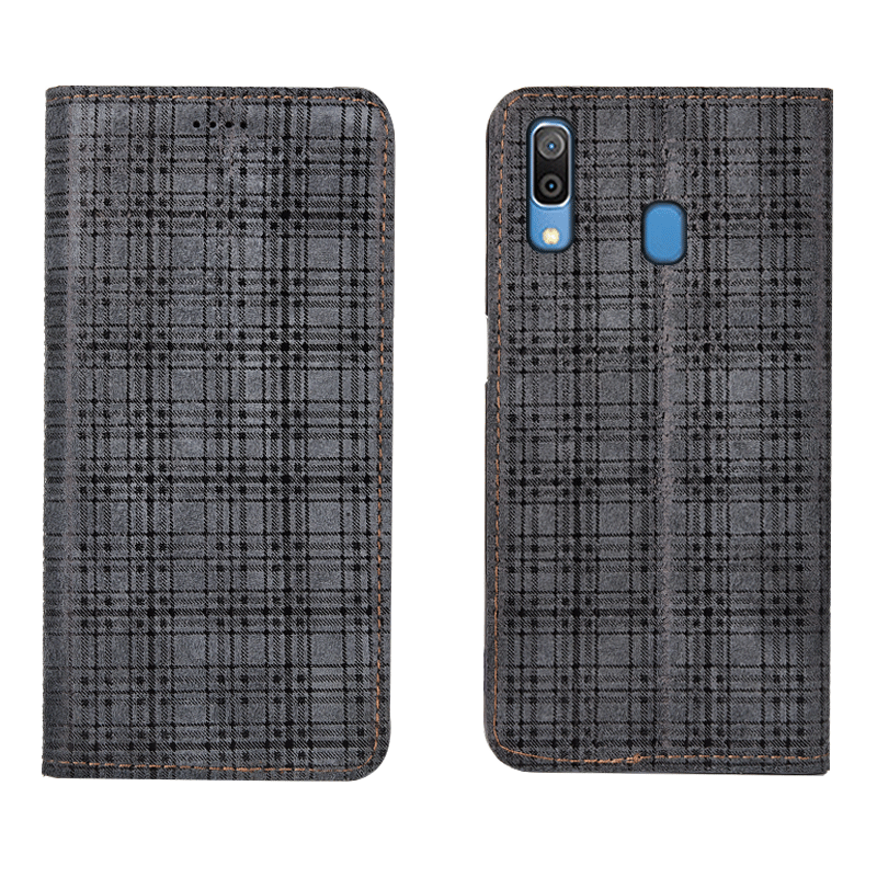 Hülle Samsung Galaxy M20 Schutz Kariert Anti-sturz, Case Samsung Galaxy M20 Folio Handyhüllen Muster