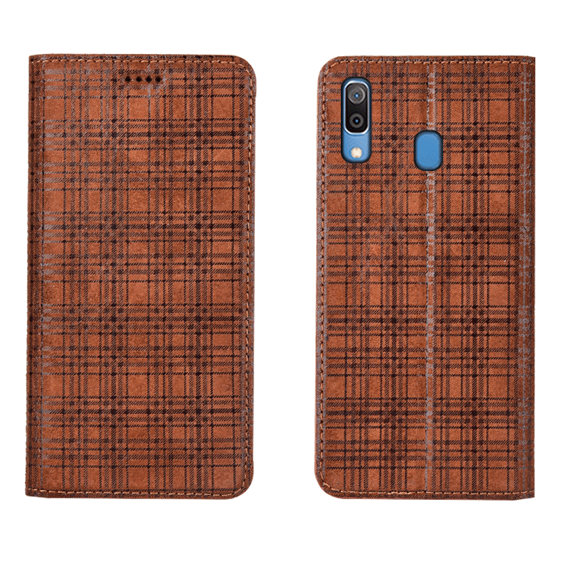 Hülle Samsung Galaxy M20 Schutz Kariert Anti-sturz, Case Samsung Galaxy M20 Folio Handyhüllen Muster