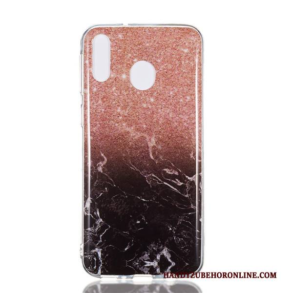 Hülle Samsung Galaxy M20 Silikon Lila Groß, Case Samsung Galaxy M20 Karikatur Handyhüllen