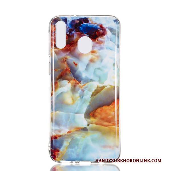 Hülle Samsung Galaxy M20 Silikon Lila Groß, Case Samsung Galaxy M20 Karikatur Handyhüllen