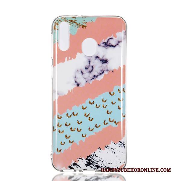 Hülle Samsung Galaxy M20 Silikon Lila Groß, Case Samsung Galaxy M20 Karikatur Handyhüllen