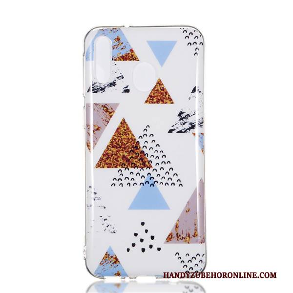 Hülle Samsung Galaxy M20 Silikon Lila Groß, Case Samsung Galaxy M20 Karikatur Handyhüllen