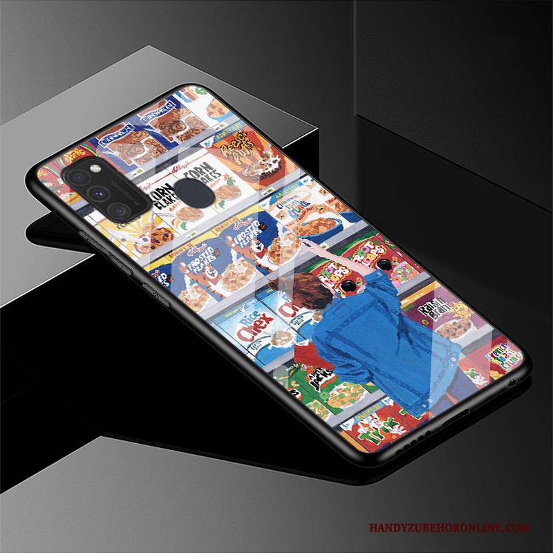 Hülle Samsung Galaxy M30s Karikatur Europa Grün, Case Samsung Galaxy M30s Schutz Glas Neu