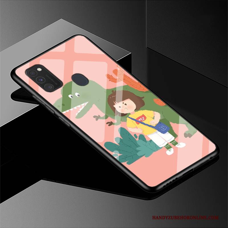 Hülle Samsung Galaxy M30s Karikatur Europa Grün, Case Samsung Galaxy M30s Schutz Glas Neu