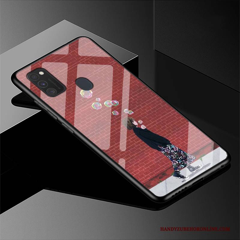 Hülle Samsung Galaxy M30s Karikatur Europa Grün, Case Samsung Galaxy M30s Schutz Glas Neu