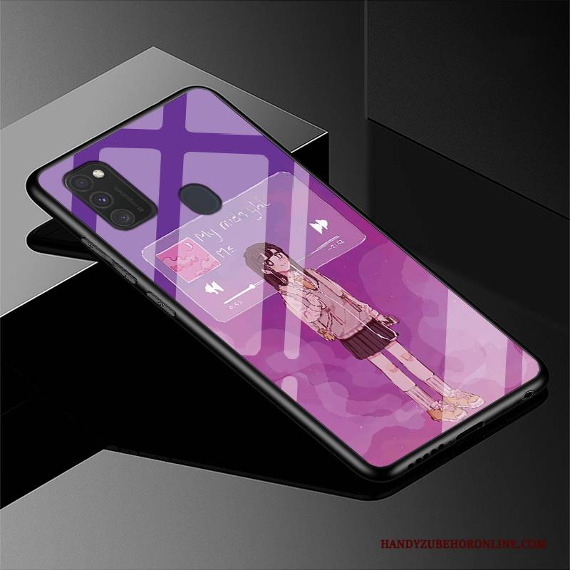 Hülle Samsung Galaxy M30s Karikatur Europa Grün, Case Samsung Galaxy M30s Schutz Glas Neu