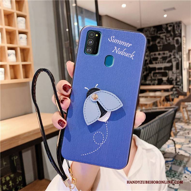 Hülle Samsung Galaxy M30s Karikatur Handyhüllen Schwarz, Case Samsung Galaxy M30s Taschen Anti-sturz