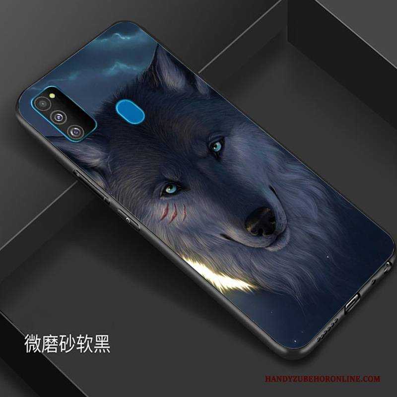 Hülle Samsung Galaxy M30s Kreativ Trendmarke Schwarz, Case Samsung Galaxy M30s Schutz Wind Handyhüllen