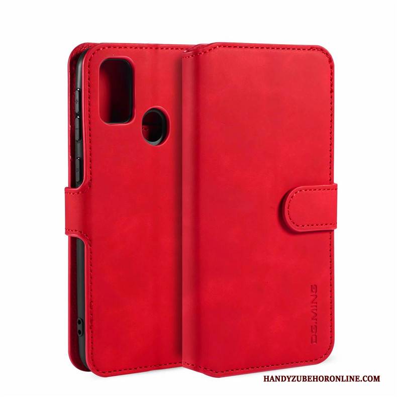 Hülle Samsung Galaxy M30s Leder Kuh Trendmarke, Case Samsung Galaxy M30s Taschen Handyhüllen Grau