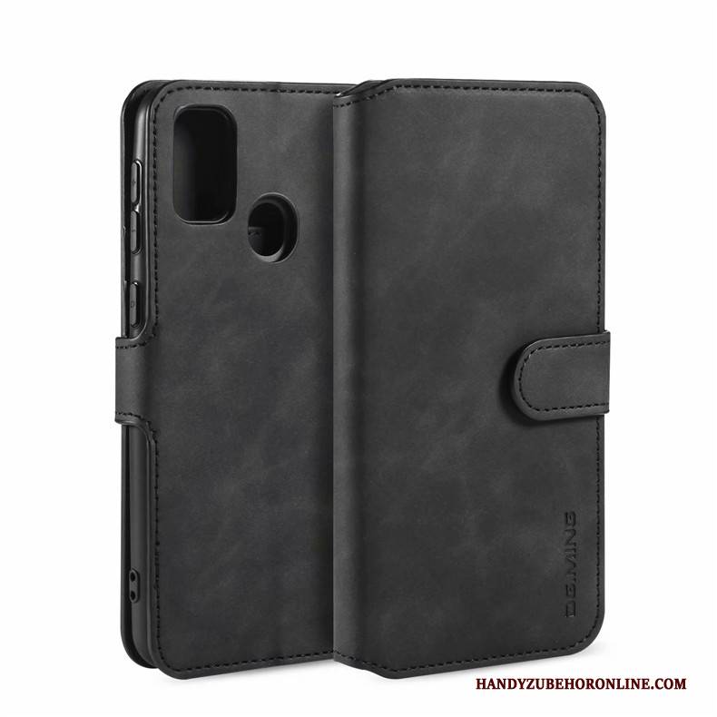 Hülle Samsung Galaxy M30s Leder Kuh Trendmarke, Case Samsung Galaxy M30s Taschen Handyhüllen Grau