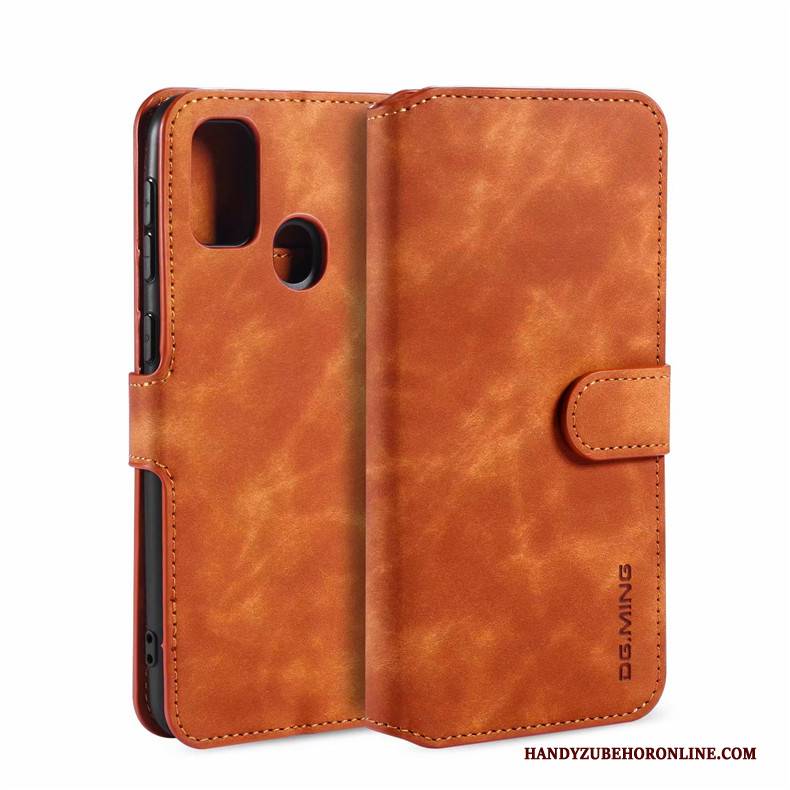 Hülle Samsung Galaxy M30s Leder Kuh Trendmarke, Case Samsung Galaxy M30s Taschen Handyhüllen Grau