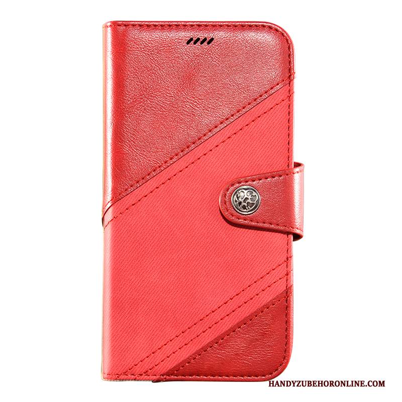 Hülle Samsung Galaxy M30s Lederhülle Karte Rot, Case Samsung Galaxy M30s Taschen Wind Anti-sturz