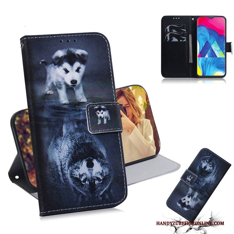 Hülle Samsung Galaxy M30s Lederhülle Schwarz Handyhüllen, Case Samsung Galaxy M30s Schutz