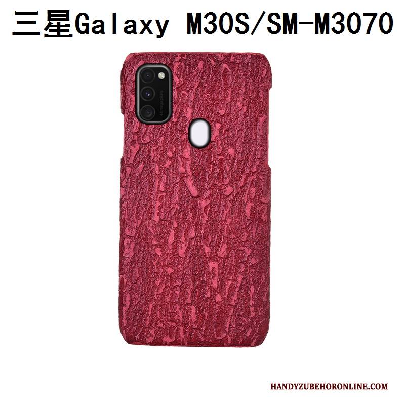 Hülle Samsung Galaxy M30s Luxus Hintere Abdeckung Bäume, Case Samsung Galaxy M30s Leder Grau Handyhüllen