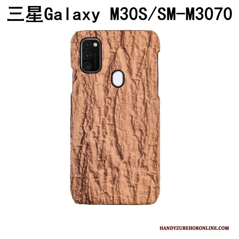 Hülle Samsung Galaxy M30s Luxus Hintere Abdeckung Bäume, Case Samsung Galaxy M30s Leder Grau Handyhüllen