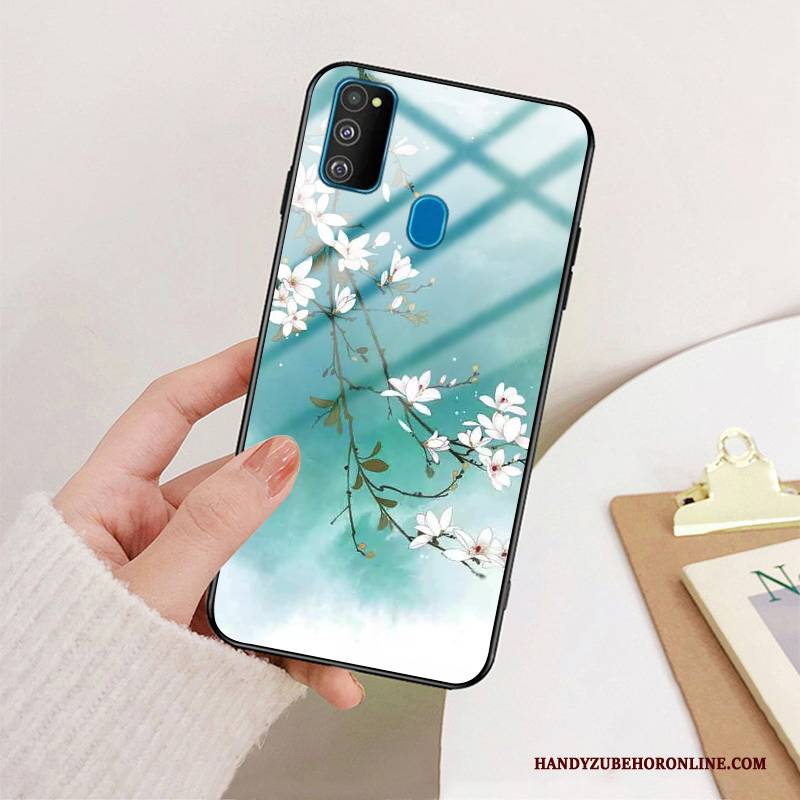 Hülle Samsung Galaxy M30s Mode Anti-sturz Glas, Case Samsung Galaxy M30s Taschen Trend Persönlichkeit