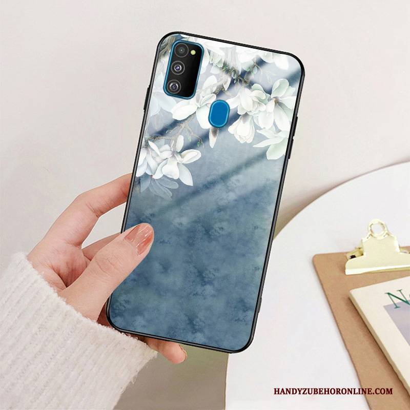 Hülle Samsung Galaxy M30s Mode Anti-sturz Glas, Case Samsung Galaxy M30s Taschen Trend Persönlichkeit