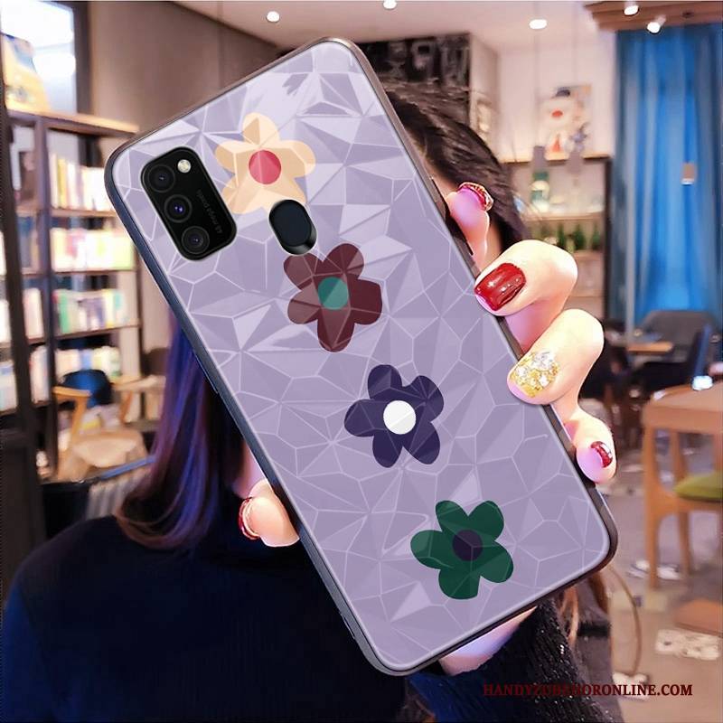 Hülle Samsung Galaxy M30s Schutz Gelb Handyhüllen, Case Samsung Galaxy M30s Anti-sturz Diamantform