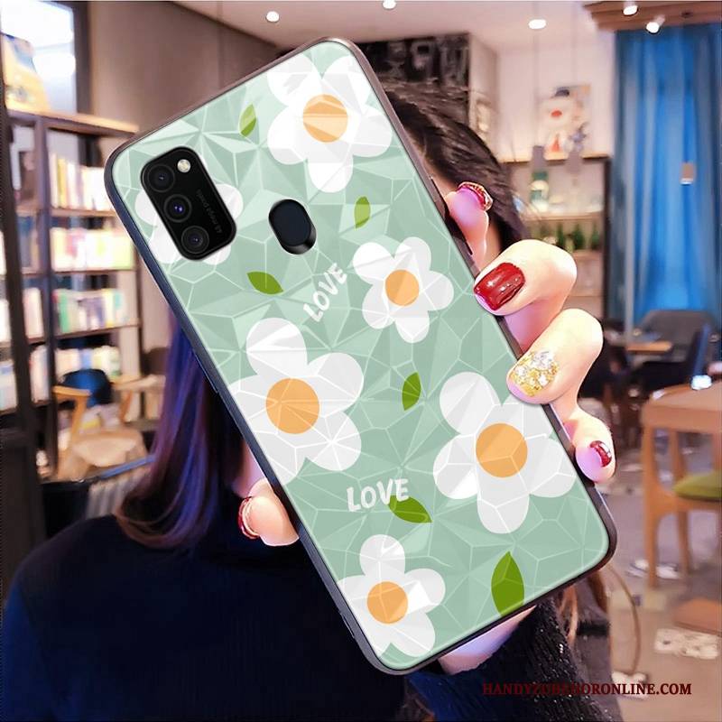 Hülle Samsung Galaxy M30s Schutz Gelb Handyhüllen, Case Samsung Galaxy M30s Anti-sturz Diamantform