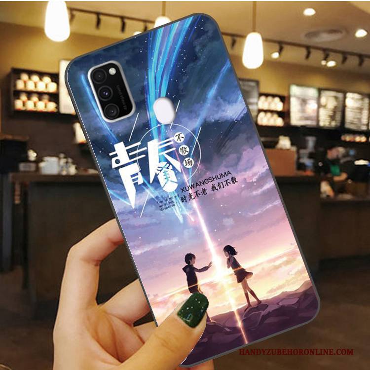 Hülle Samsung Galaxy M30s Silikon Handyhüllen Anti-sturz, Case Samsung Galaxy M30s Schutz Blau