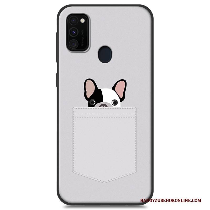 Hülle Samsung Galaxy M30s Silikon Persönlichkeit Weiß, Case Samsung Galaxy M30s Weiche Handyhüllen