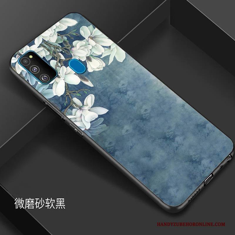 Hülle Samsung Galaxy M30s Taschen Handyhüllen Blau, Case Samsung Galaxy M30s Schutz Chinesische Art Trendmarke