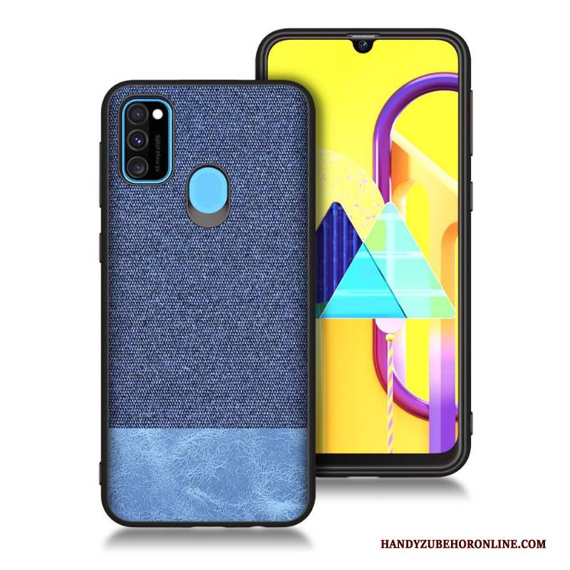 Hülle Samsung Galaxy M30s Weiche Rot Handyhüllen, Case Samsung Galaxy M30s Taschen Blau Anti-sturz