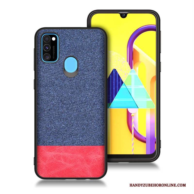 Hülle Samsung Galaxy M30s Weiche Rot Handyhüllen, Case Samsung Galaxy M30s Taschen Blau Anti-sturz