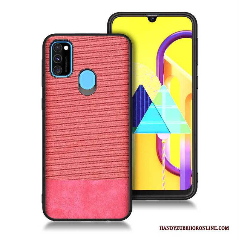 Hülle Samsung Galaxy M30s Weiche Rot Handyhüllen, Case Samsung Galaxy M30s Taschen Blau Anti-sturz