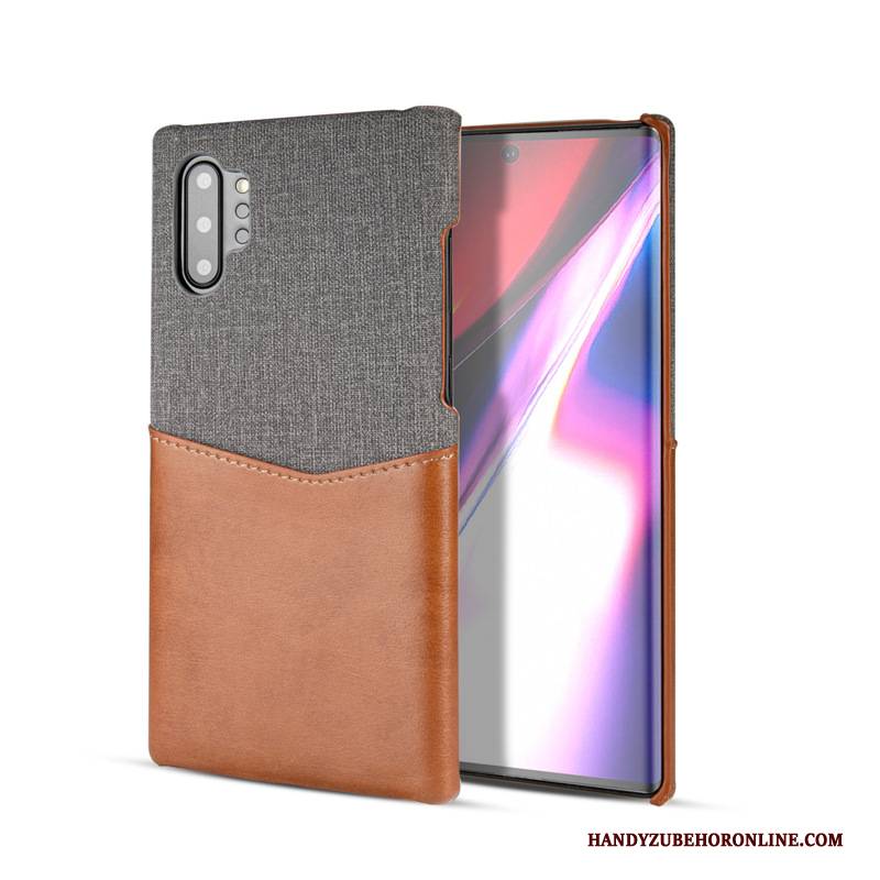 Hülle Samsung Galaxy Note 10+ Handyhüllen Anti-sturz, Case Samsung Galaxy Note 10+ Karte Rot