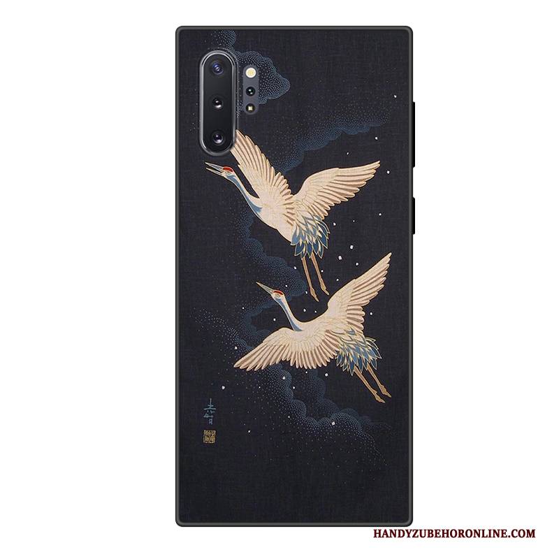 Hülle Samsung Galaxy Note 10+ Karikatur Anti-sturz Trendmarke, Case Samsung Galaxy Note 10+ Schutz Lila Handyhüllen