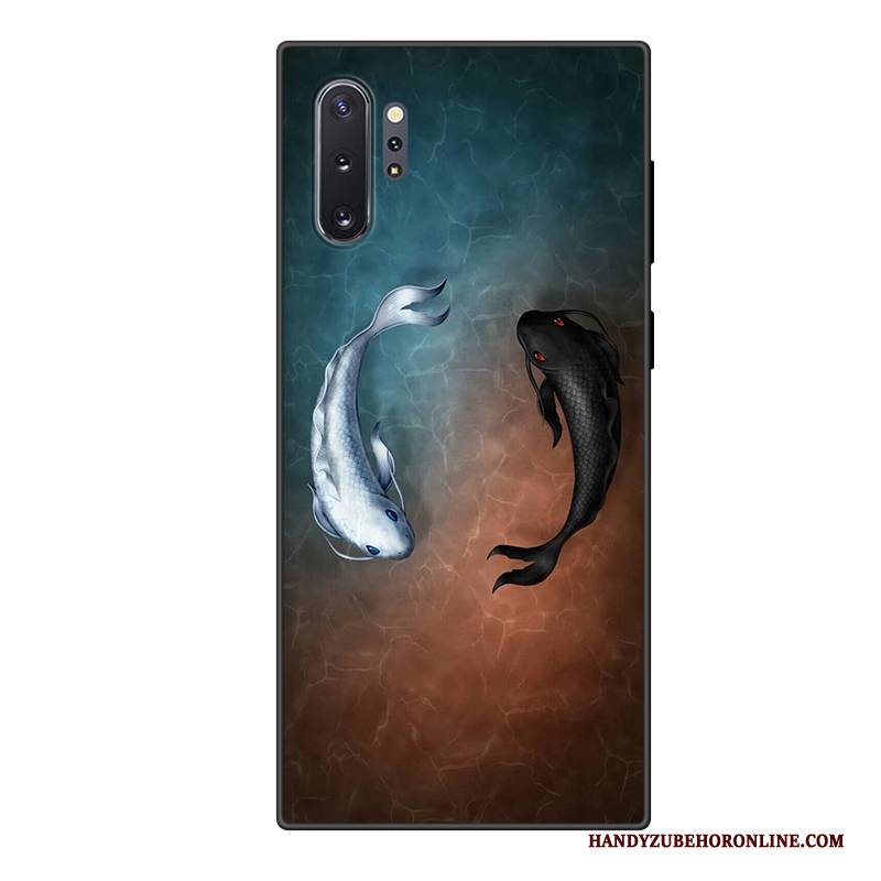 Hülle Samsung Galaxy Note 10+ Karikatur Anti-sturz Trendmarke, Case Samsung Galaxy Note 10+ Schutz Lila Handyhüllen