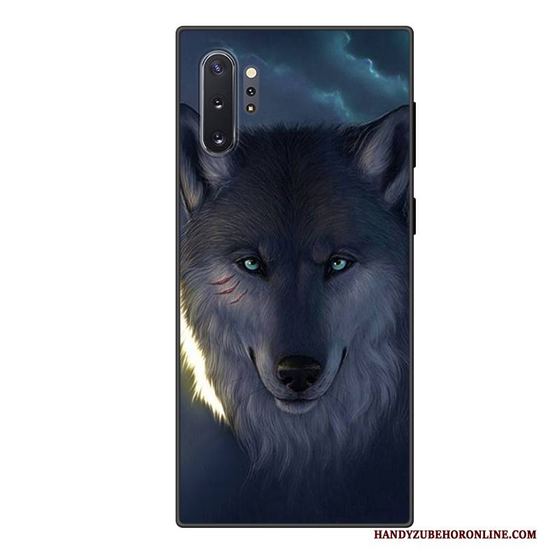 Hülle Samsung Galaxy Note 10+ Karikatur Anti-sturz Trendmarke, Case Samsung Galaxy Note 10+ Schutz Lila Handyhüllen