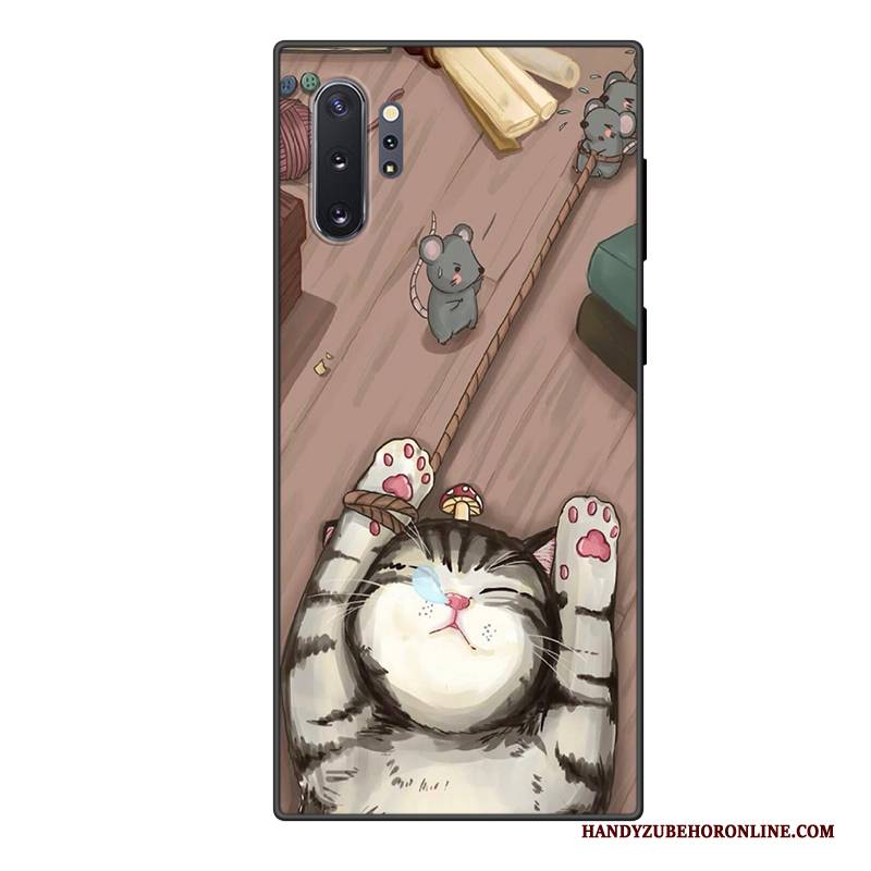 Hülle Samsung Galaxy Note 10+ Karikatur Anti-sturz Trendmarke, Case Samsung Galaxy Note 10+ Schutz Lila Handyhüllen