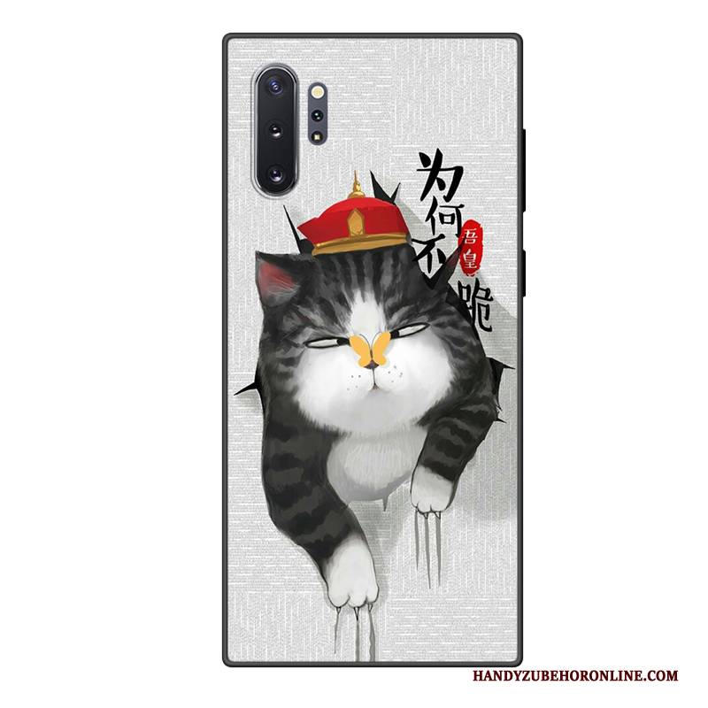 Hülle Samsung Galaxy Note 10+ Karikatur Anti-sturz Trendmarke, Case Samsung Galaxy Note 10+ Schutz Lila Handyhüllen