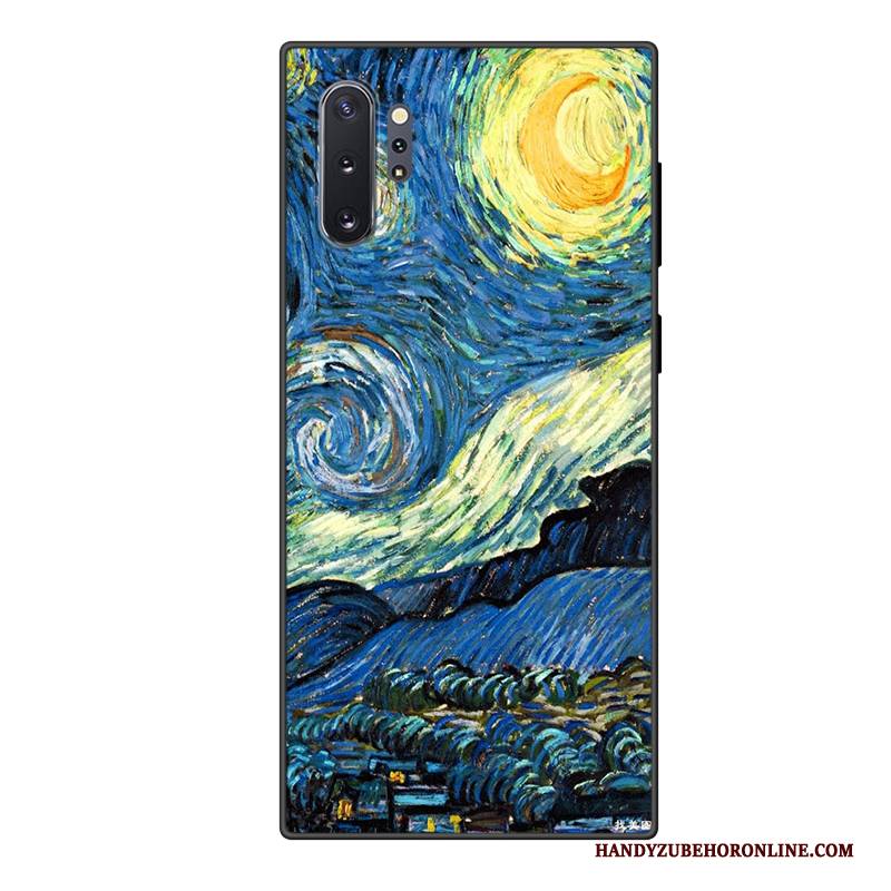 Hülle Samsung Galaxy Note 10+ Karikatur Anti-sturz Trendmarke, Case Samsung Galaxy Note 10+ Schutz Lila Handyhüllen