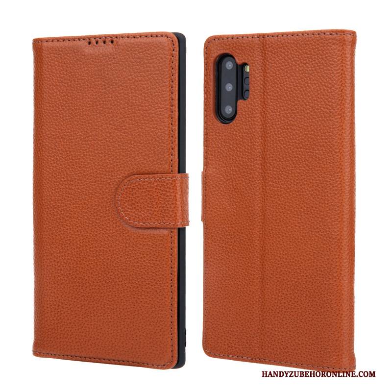 Hülle Samsung Galaxy Note 10+ Lederhülle Handyhüllen, Case Samsung Galaxy Note 10+ Folio