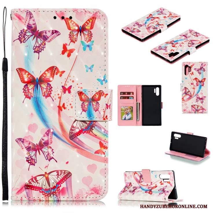 Hülle Samsung Galaxy Note 10+ Lederhülle Lila Handyhüllen, Case Samsung Galaxy Note 10+ Folio