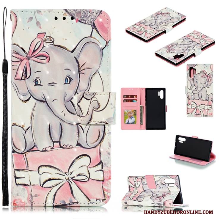 Hülle Samsung Galaxy Note 10+ Lederhülle Lila Handyhüllen, Case Samsung Galaxy Note 10+ Folio