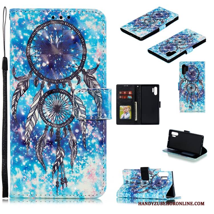 Hülle Samsung Galaxy Note 10+ Lederhülle Lila Handyhüllen, Case Samsung Galaxy Note 10+ Folio