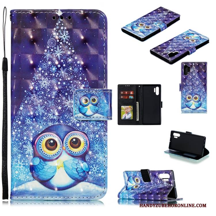 Hülle Samsung Galaxy Note 10+ Lederhülle Lila Handyhüllen, Case Samsung Galaxy Note 10+ Folio