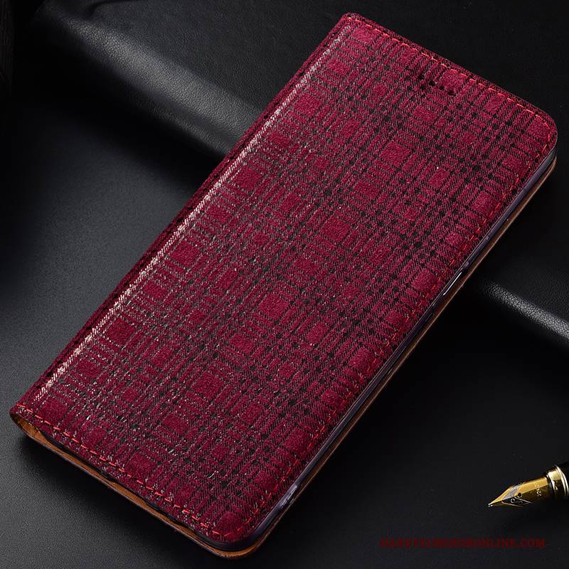 Hülle Samsung Galaxy Note 10+ Lederhülle Samt Rot, Case Samsung Galaxy Note 10+ Taschen Anti-sturz Handyhüllen