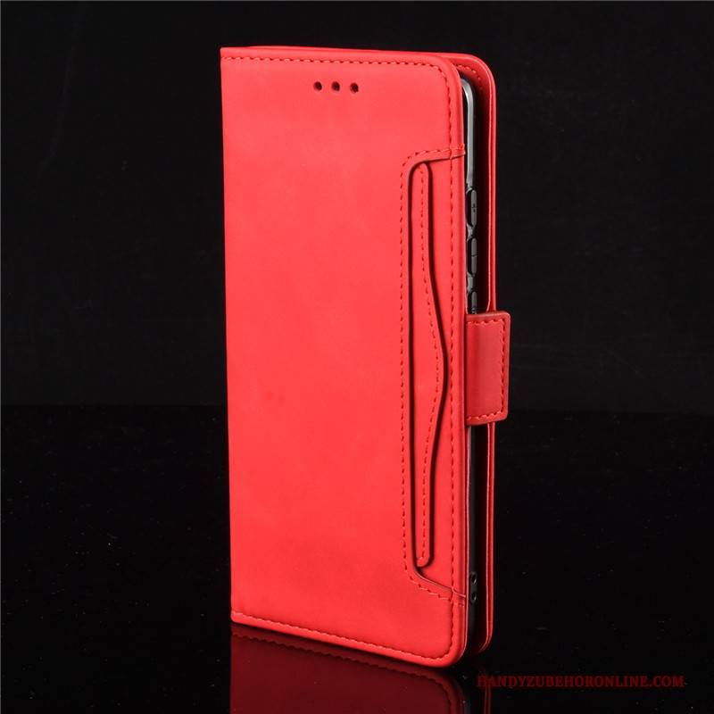 Hülle Samsung Galaxy Note 10 Lite Geldbörse Handyhüllen Rot, Case Samsung Galaxy Note 10 Lite Schutz Pulver