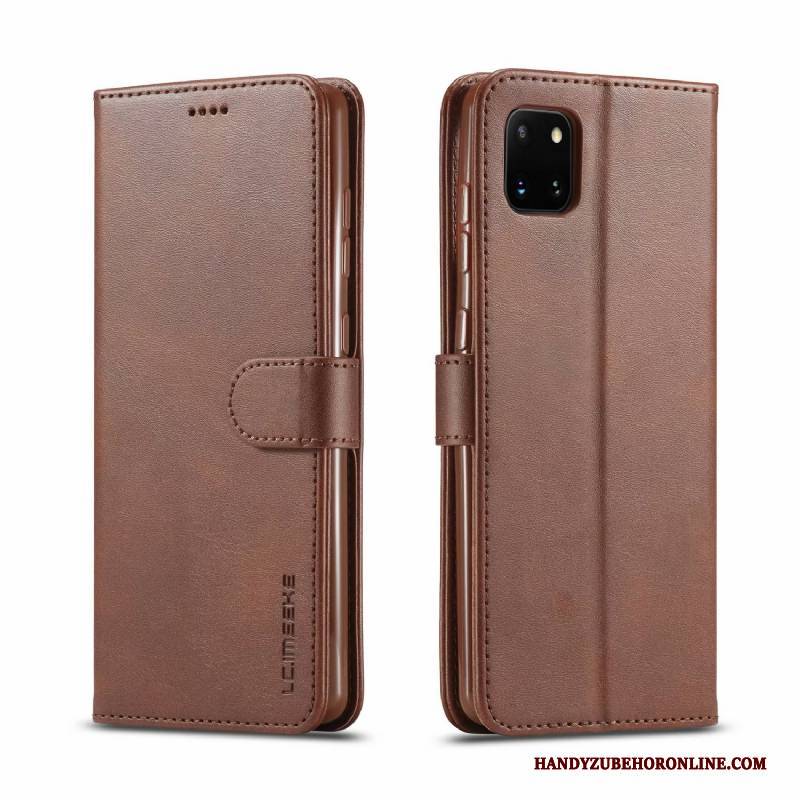 Hülle Samsung Galaxy Note 10 Lite Lederhülle Gelb, Case Samsung Galaxy Note 10 Lite Schutz