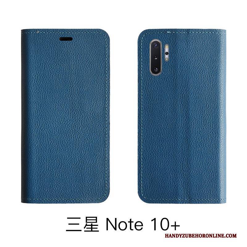 Hülle Samsung Galaxy Note 10 Lite Lederhülle Kuh Handyhüllen, Case Samsung Galaxy Note 10 Lite Folio Muster Litchi