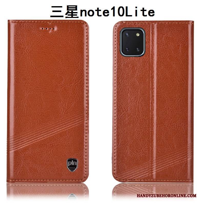 Hülle Samsung Galaxy Note 10 Lite Taschen Anti-sturz Handyhüllen, Case Samsung Galaxy Note 10 Lite Folio Rot